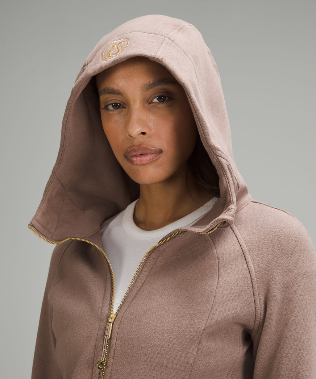 Scuba Full-Zip Hoodie Taupetastic/Gold