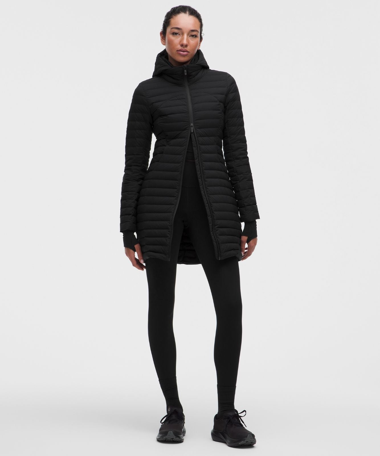 Pack It Down Long Jacket Black