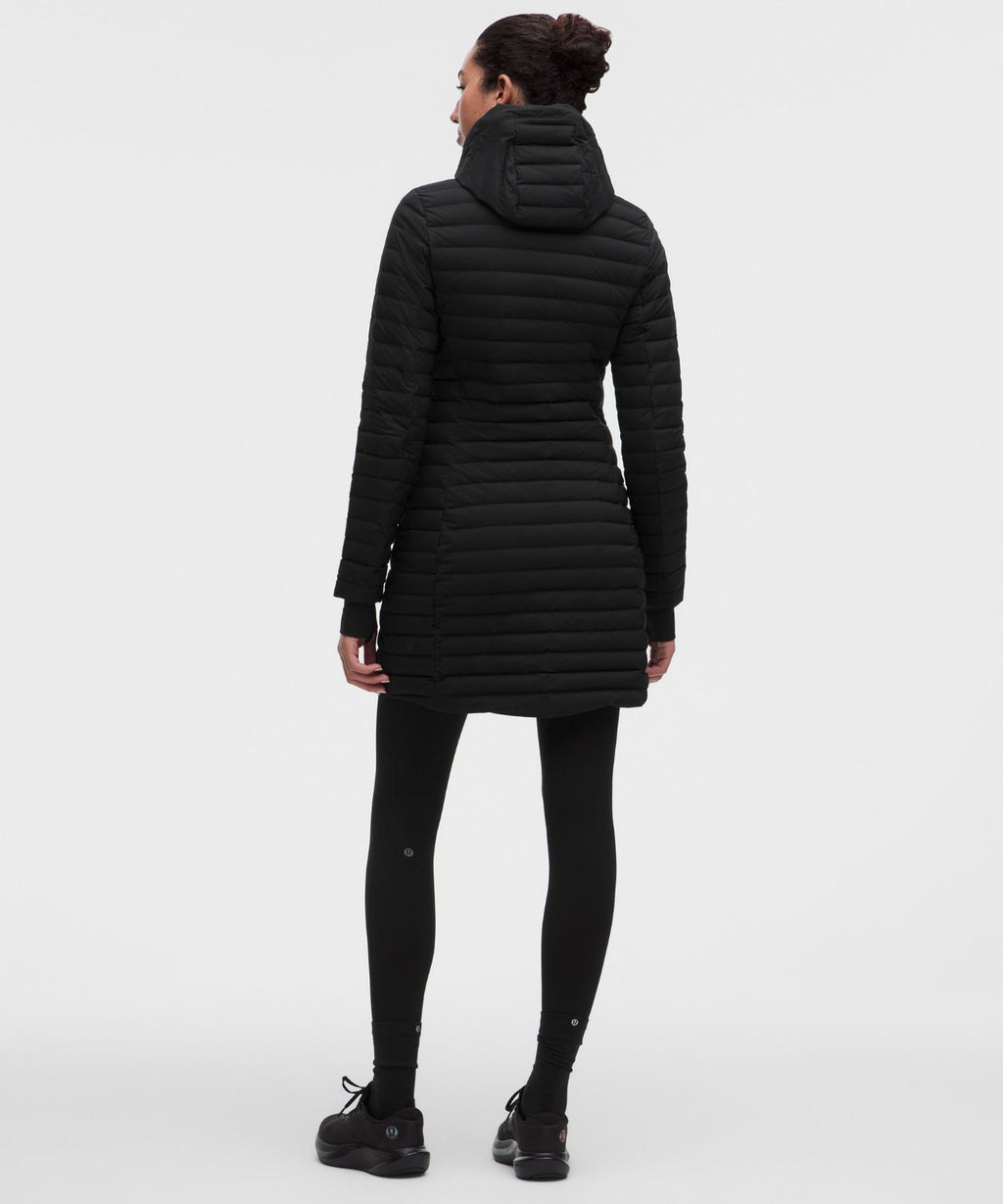 Pack It Down Long Jacket Black