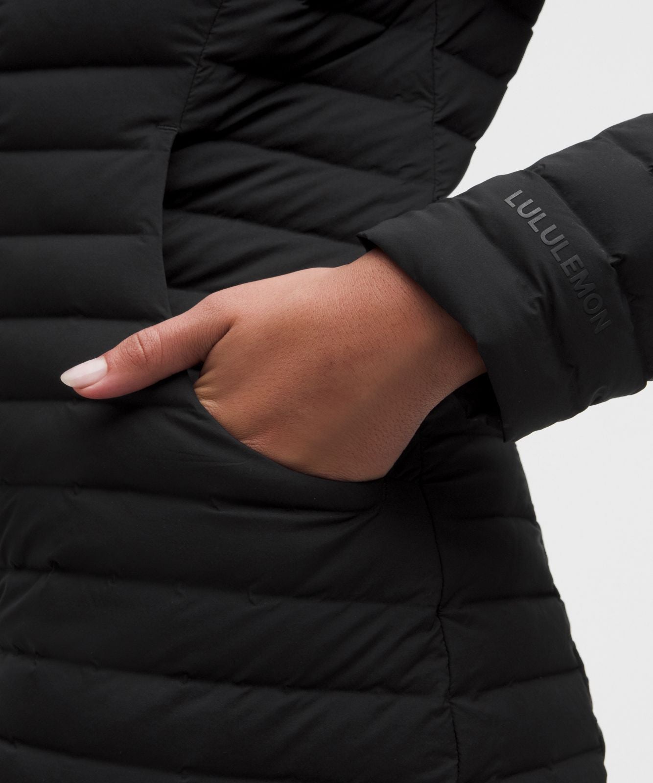 Pack It Down Long Jacket Black
