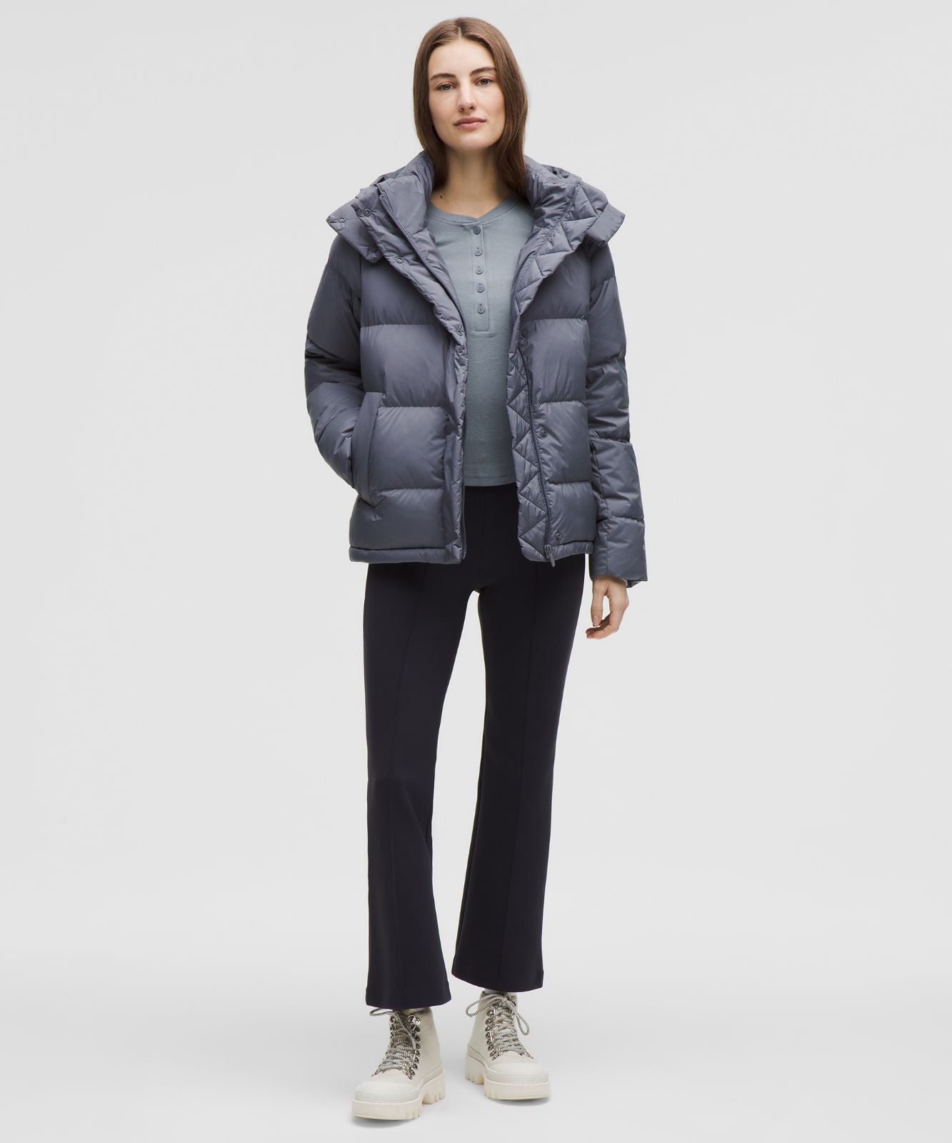 Women's Wunder Puff 600-Down-Fill Jacket Solar Grey/Rhino Grey