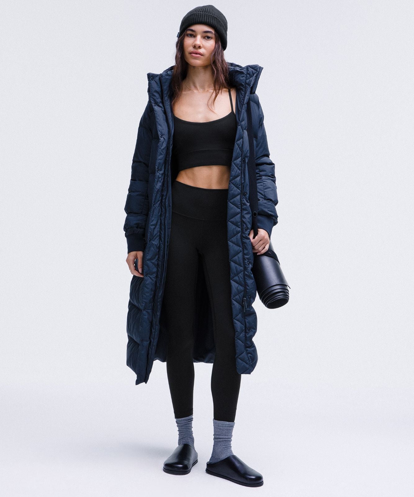 Women's Wunder Puff 600-Down-Fill Long Jacket True Navy