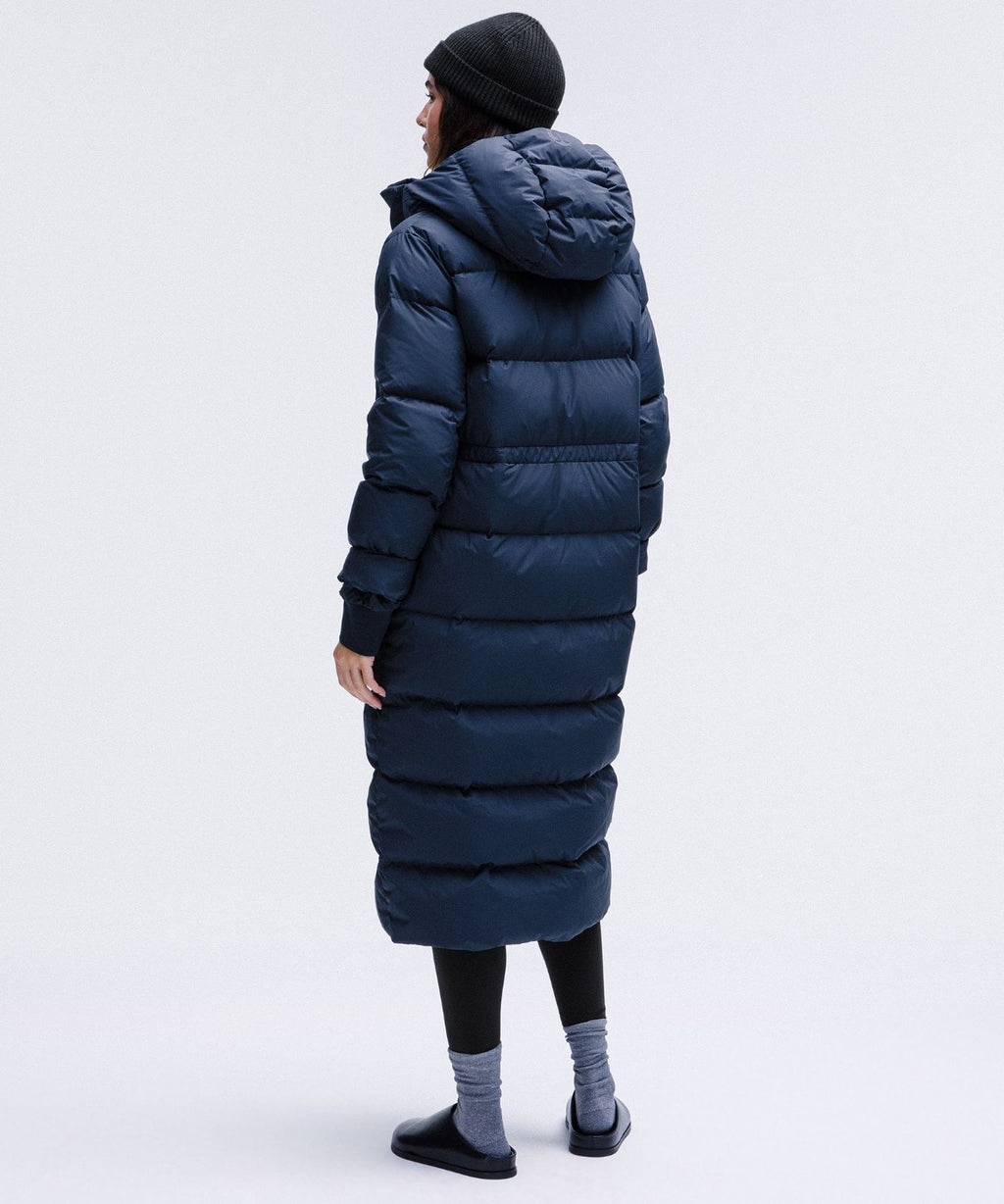 Women's Wunder Puff 600-Down-Fill Long Jacket True Navy