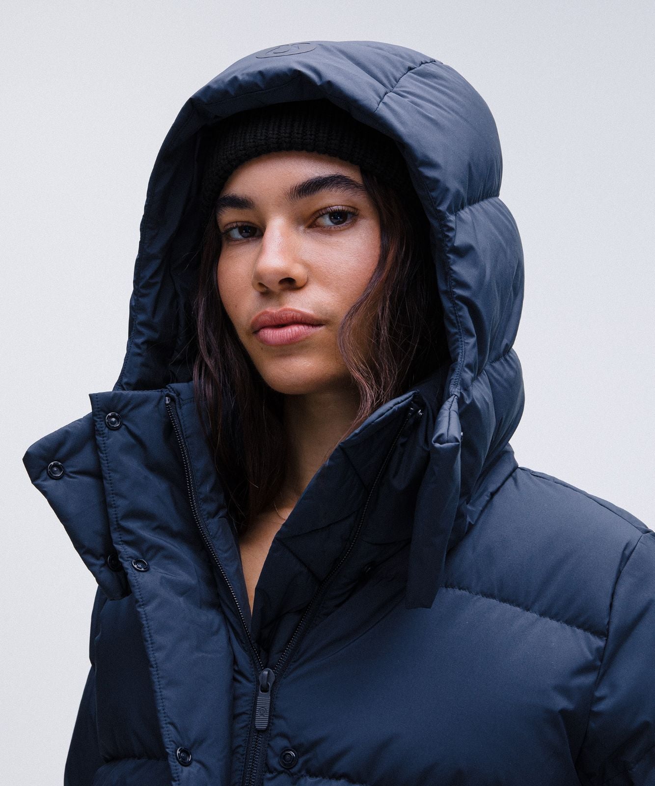 Women's Wunder Puff 600-Down-Fill Long Jacket True Navy