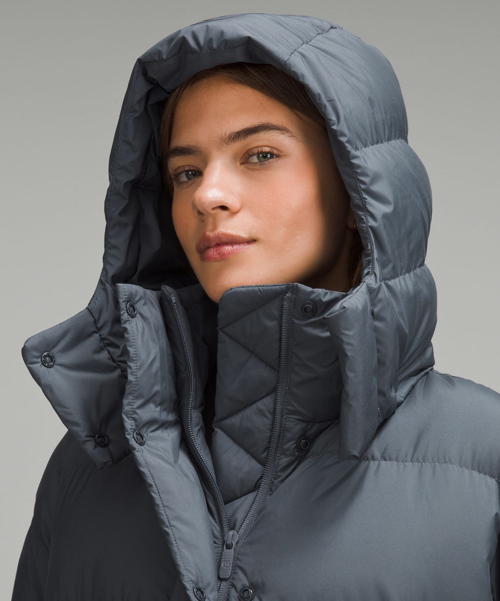 Women's Wunder Puff 600-Down-Fill Long Jacket Oil Grey