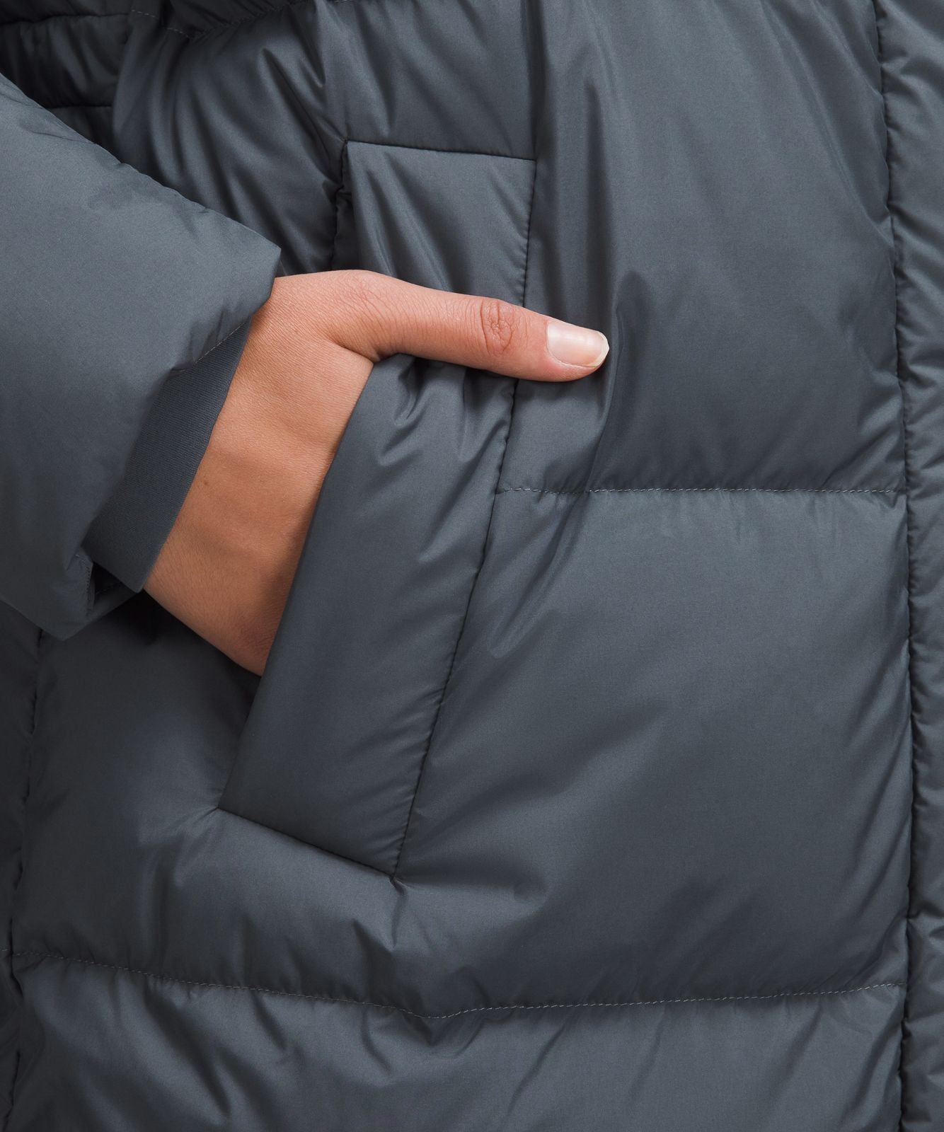 Women's Wunder Puff 600-Down-Fill Long Jacket Oil Grey