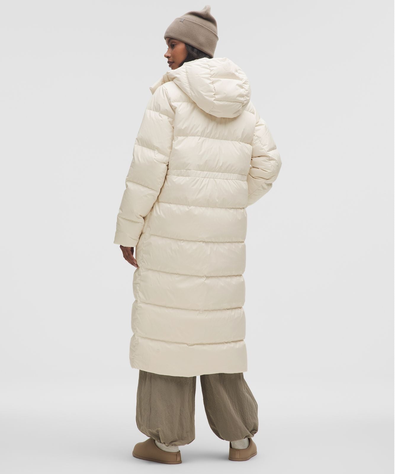 Women's Wunder Puff 600-Down-Fill Long Jacket Light Ivory