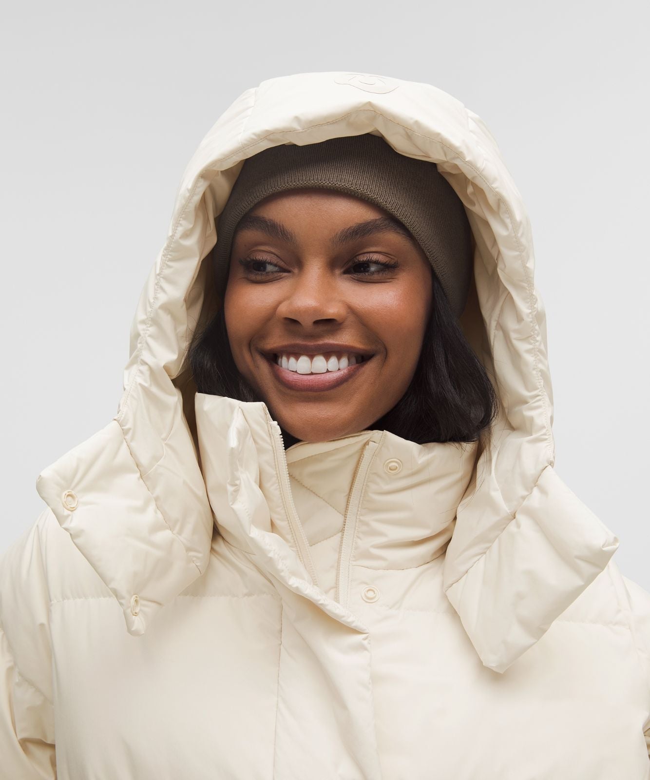 Women's Wunder Puff 600-Down-Fill Long Jacket Light Ivory
