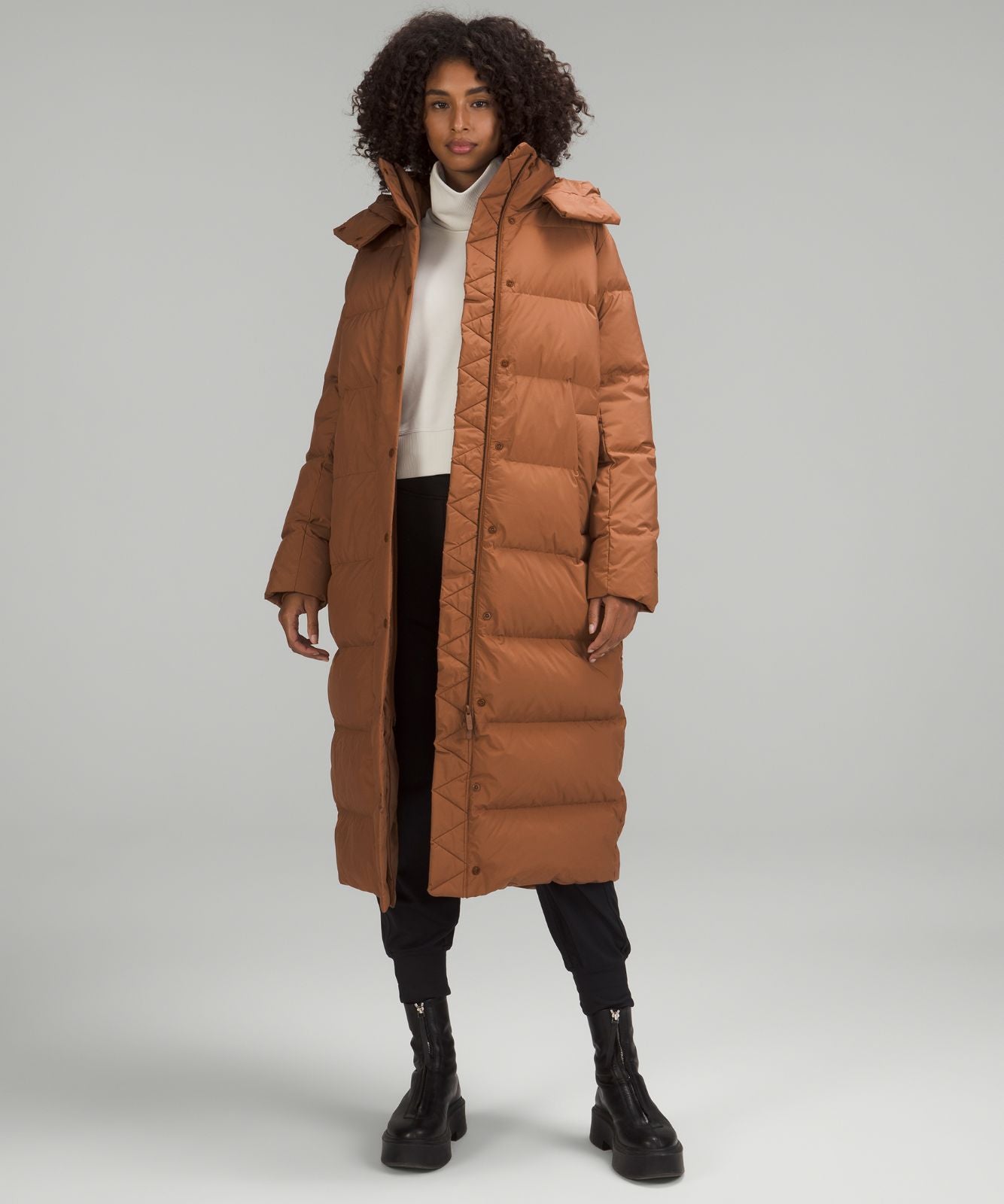 Women's Wunder Puff 600-Down-Fill Long Jacket Roasted Brown