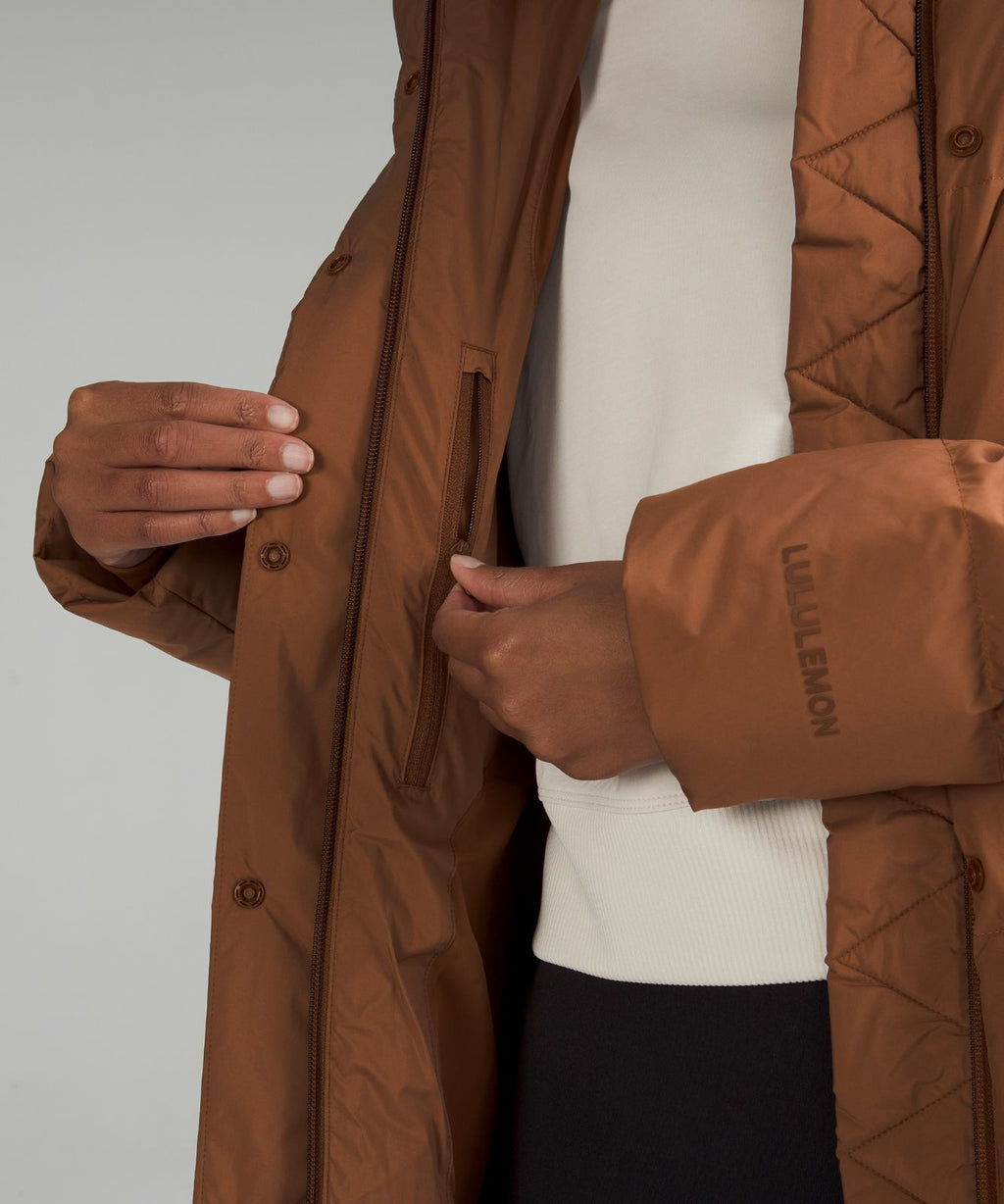 Women's Wunder Puff 600-Down-Fill Long Jacket Roasted Brown