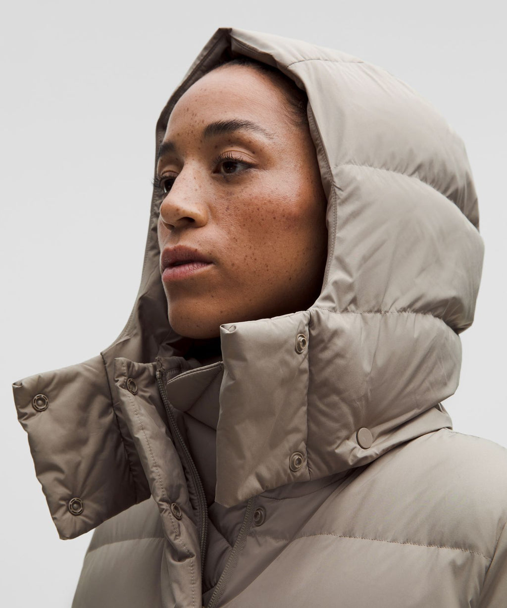 Women's Wunder Puff 600-Down-Fill Long Jacket Warm Ash Grey
