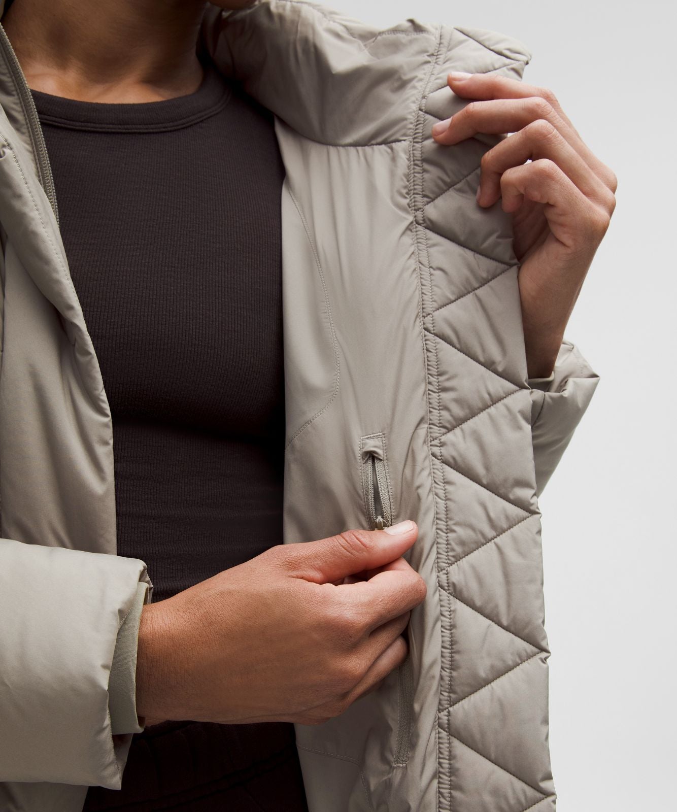 Women's Wunder Puff 600-Down-Fill Long Jacket Warm Ash Grey