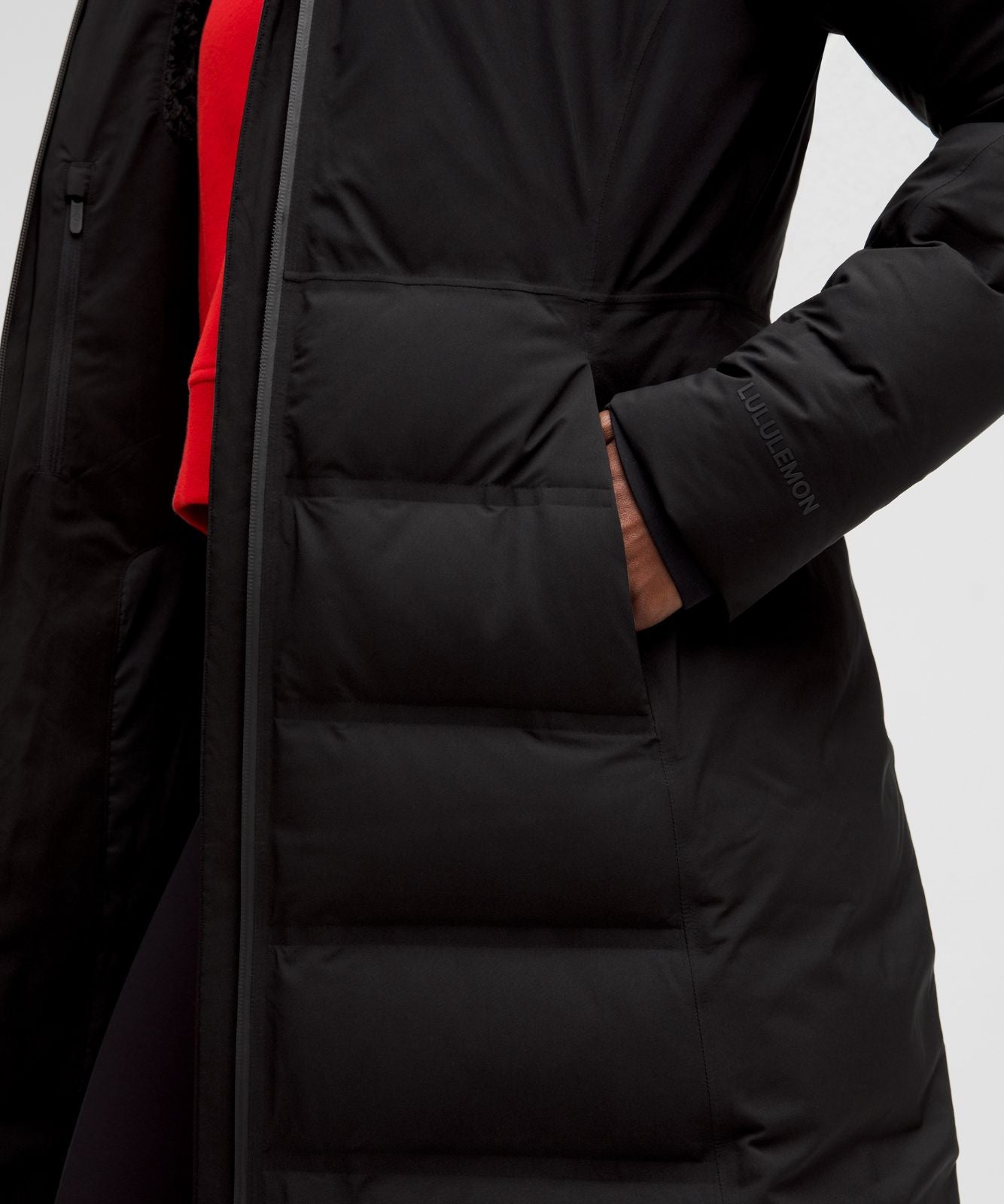 StretchSeal™ Sleet Street 600-Down-Fill Long Jacket Black