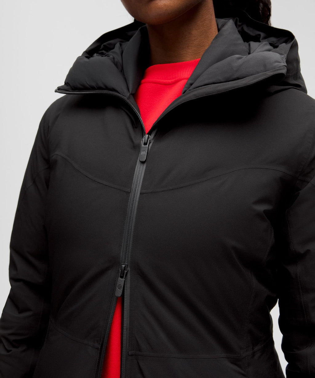 StretchSeal™ Sleet Street 600-Down-Fill Long Jacket Black
