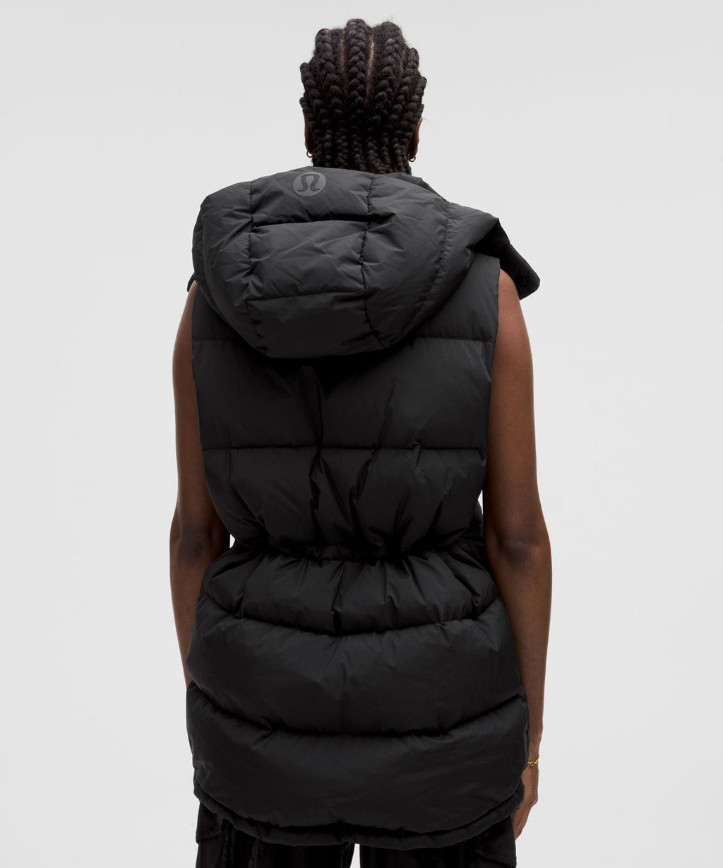 Wunder Puff 600-Down-Fill Mid-Length Vest Black