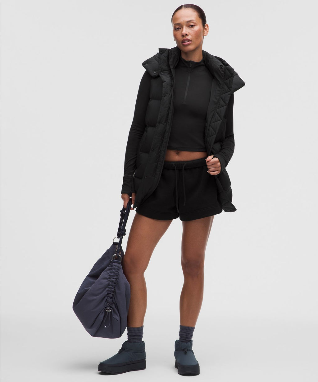 Wunder Puff 600-Down-Fill Mid-Length Vest Black