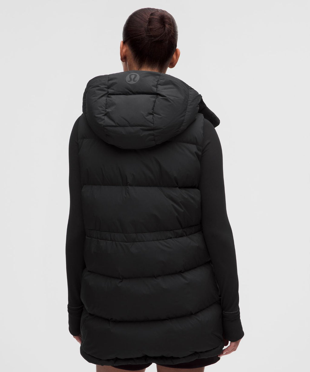 Wunder Puff 600-Down-Fill Mid-Length Vest Black