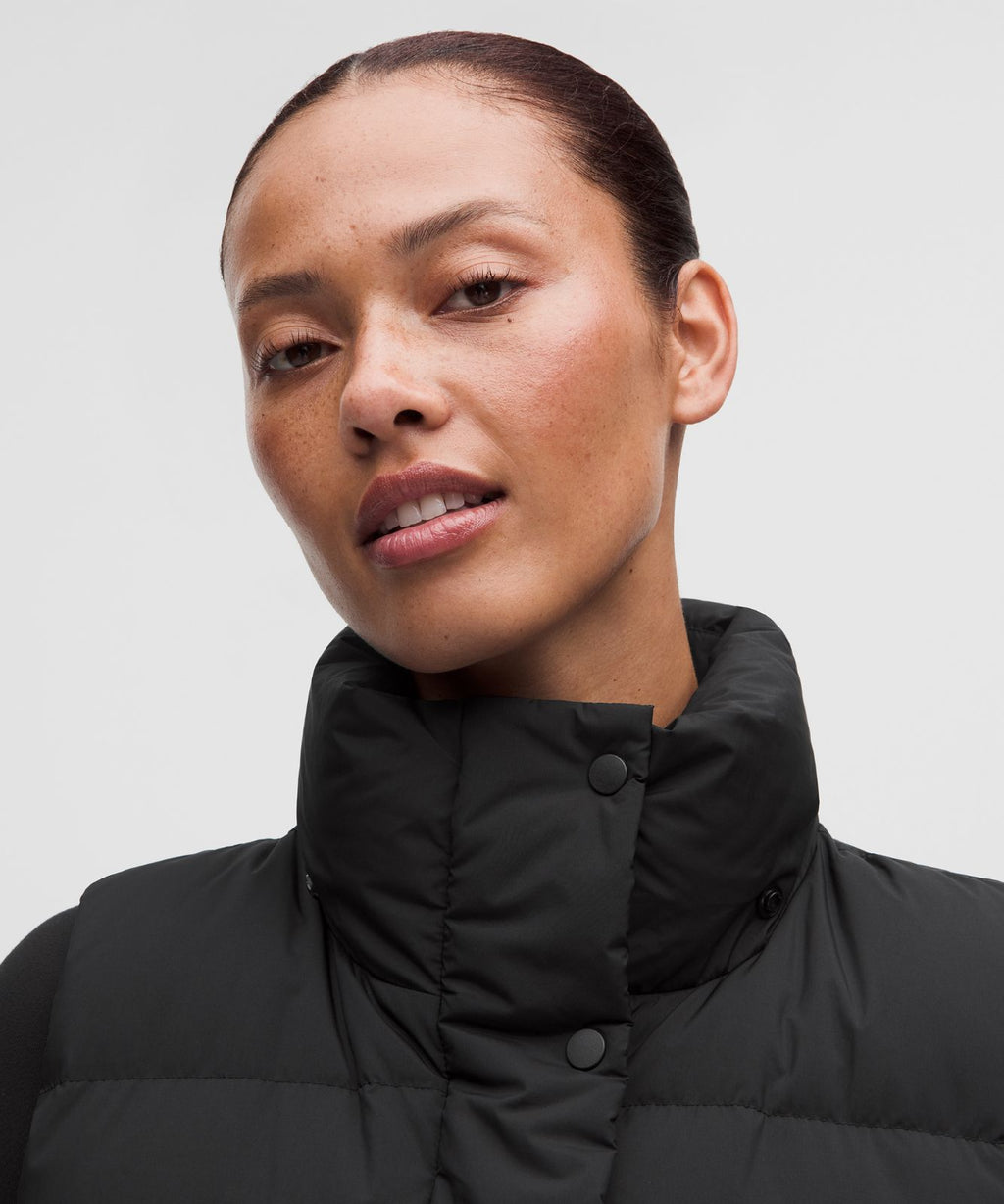 Wunder Puff 600-Down-Fill Mid-Length Vest Black