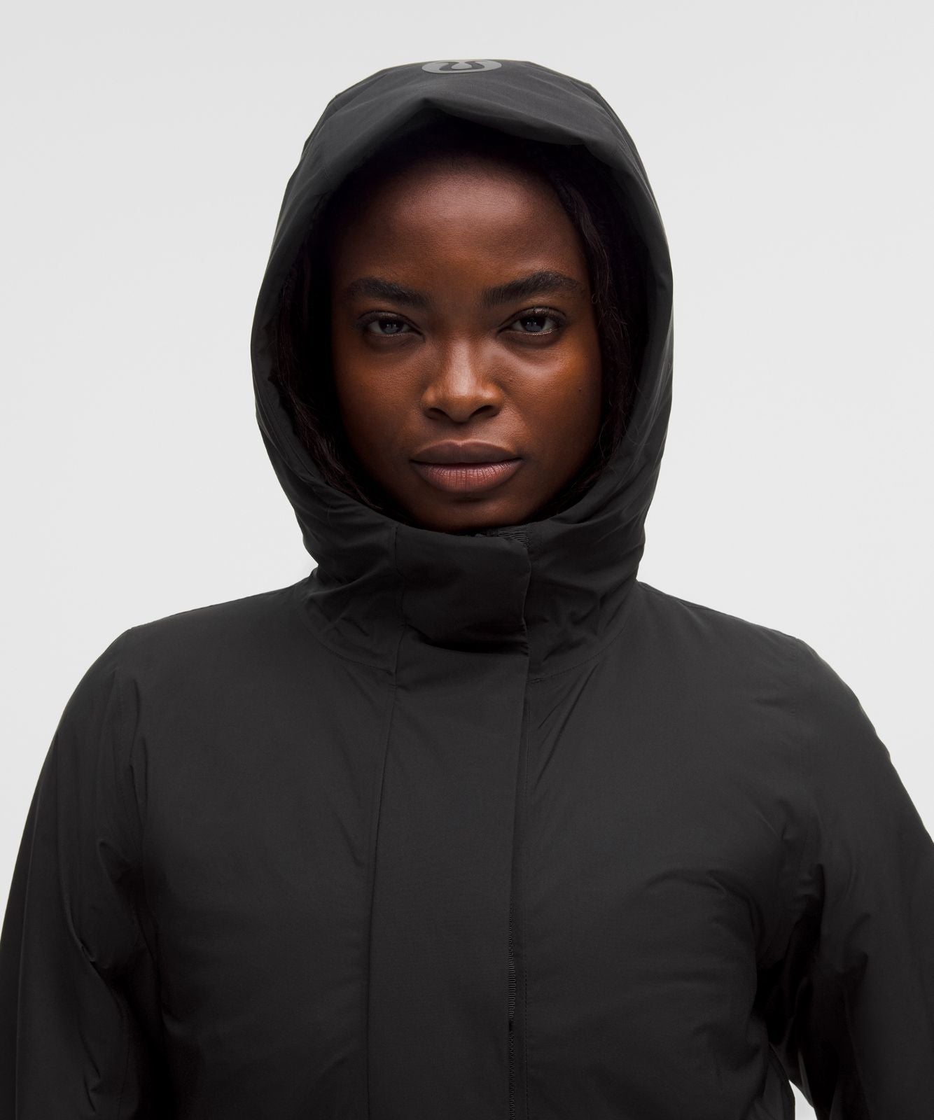 Waterproof Insulated Cinch-Waist Parka Black