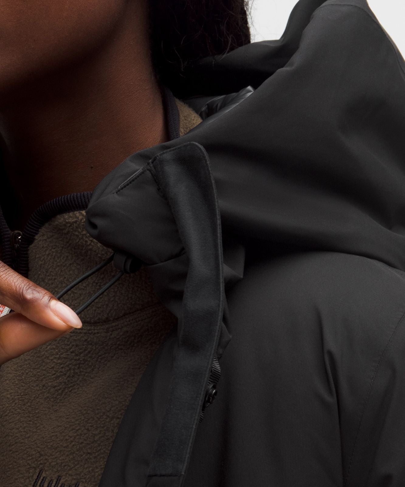 Waterproof Insulated Cinch-Waist Parka Black