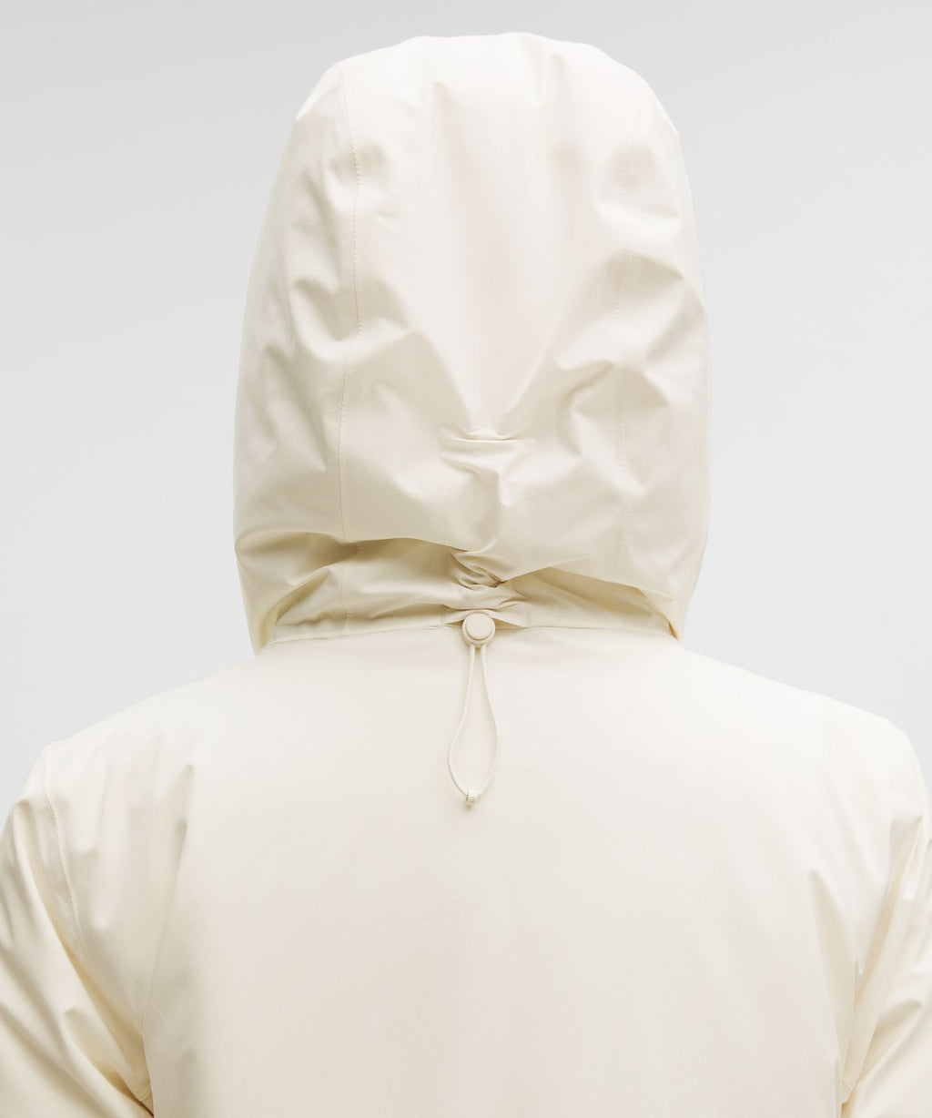 Waterproof Insulated Cinch-Waist Parka Light Ivory