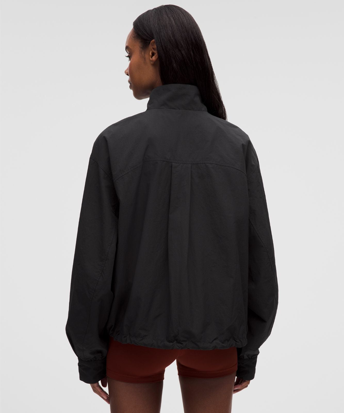Oversized Cinch-Hem Reversible Jacket Black/Black