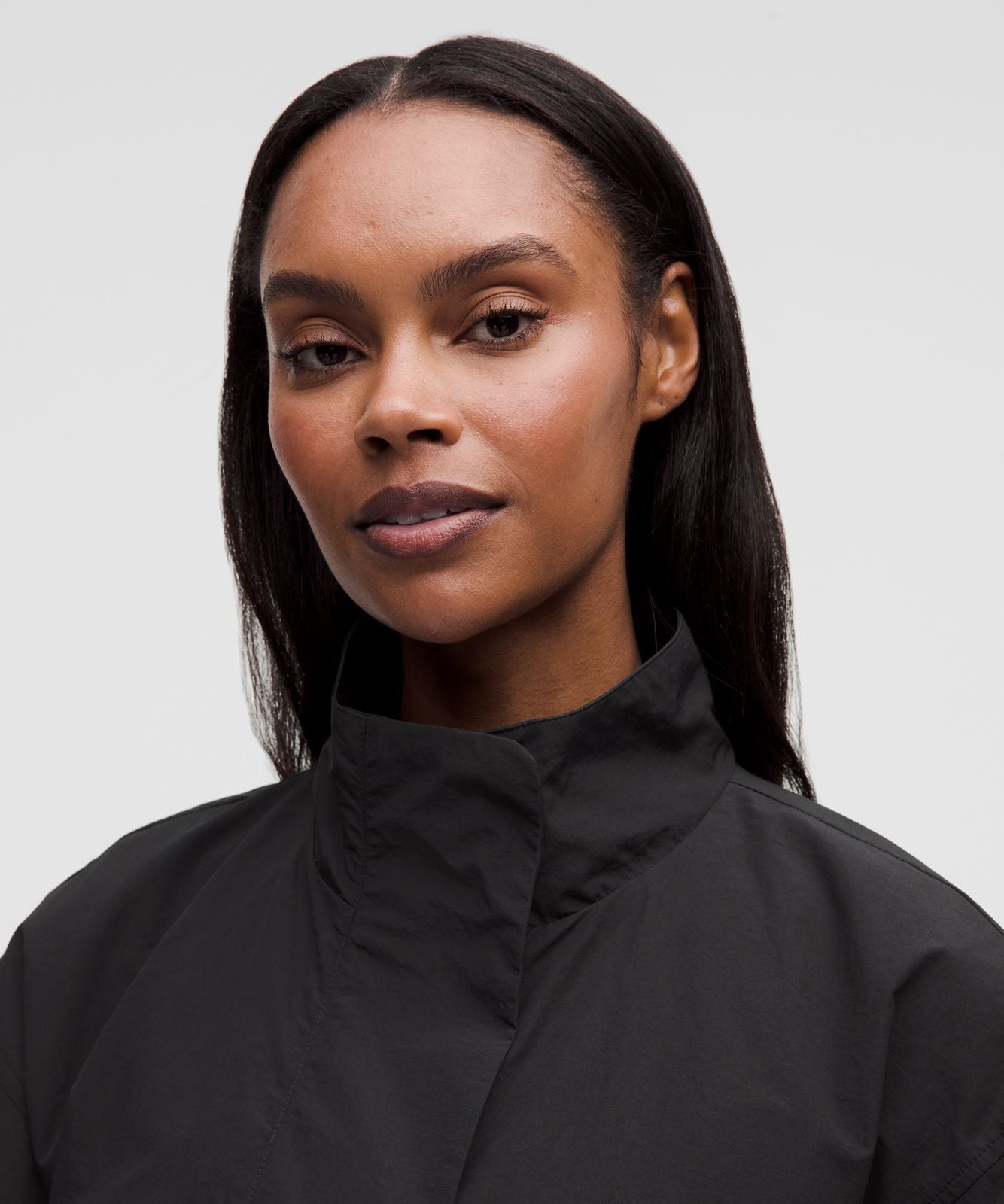 Oversized Cinch-Hem Reversible Jacket Black/Black