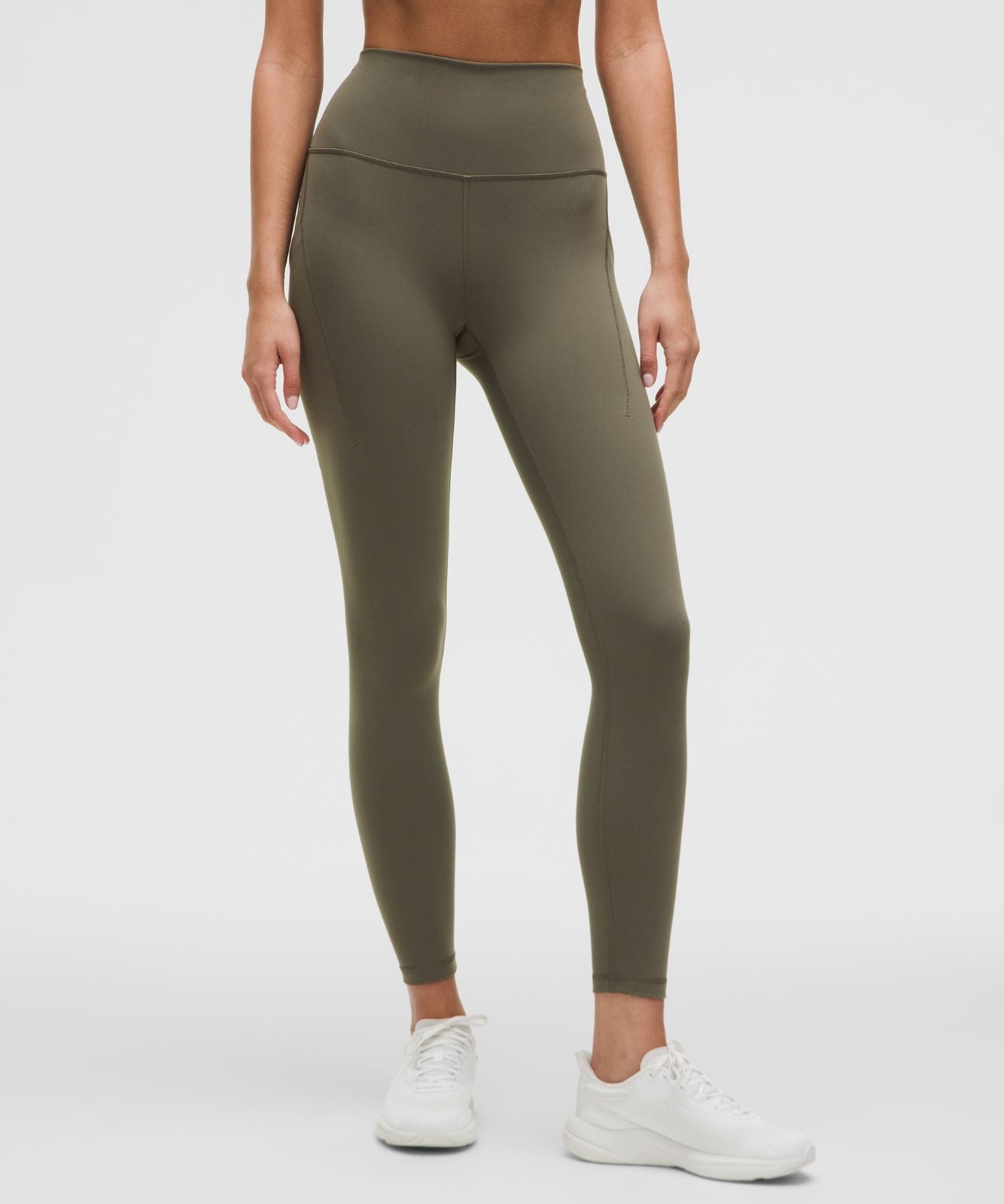 Wunder Train High-Rise Tight with Pockets 25" Army Green