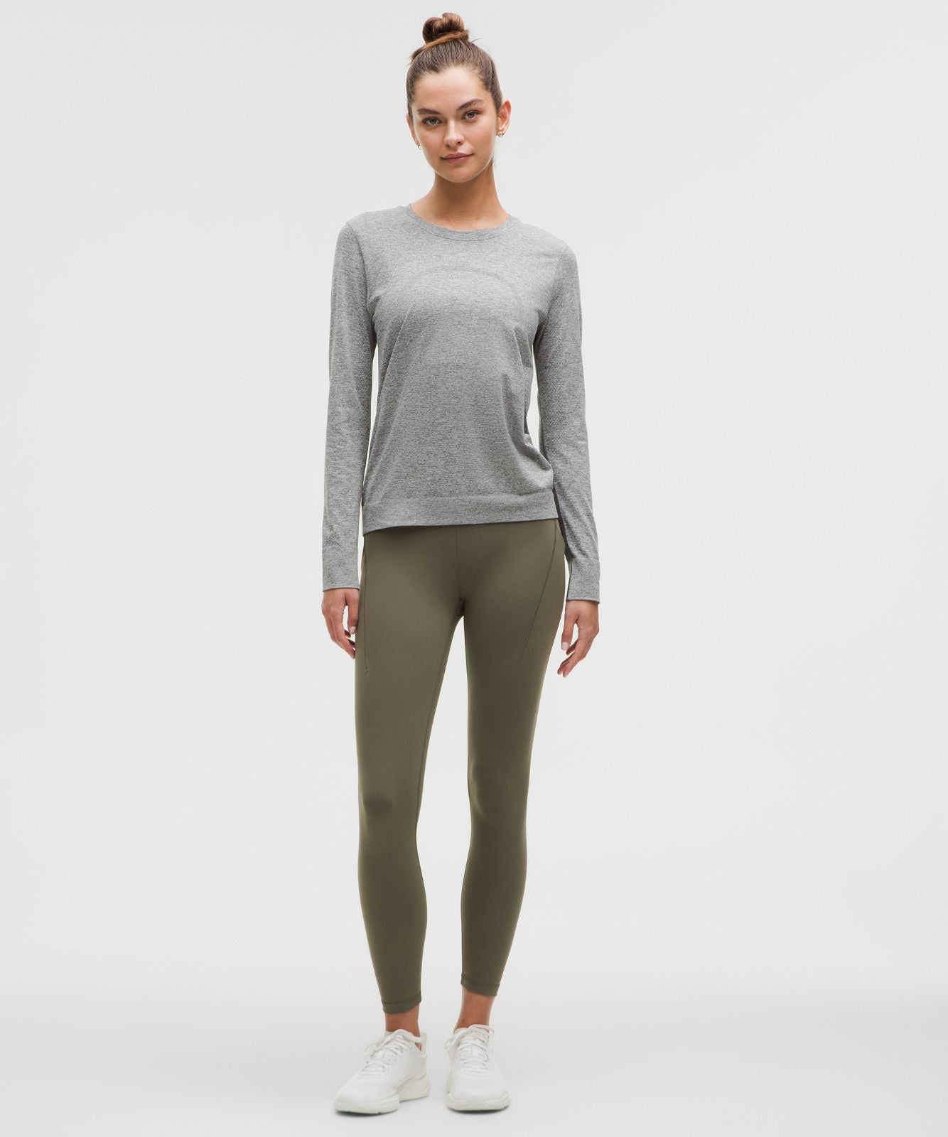 Wunder Train High-Rise Tight with Pockets 25" Army Green
