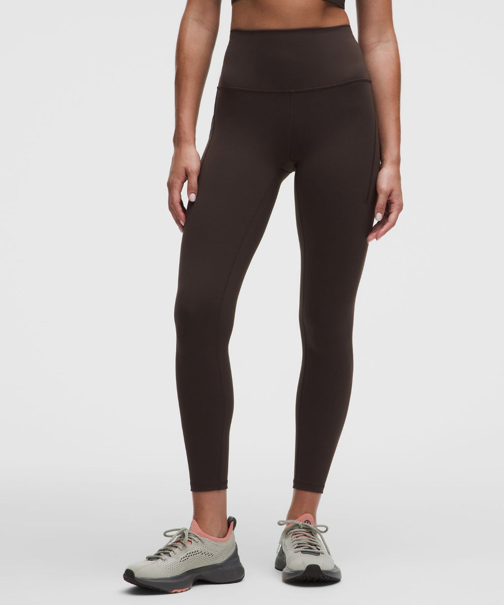 Wunder Train High-Rise Tight with Pockets 25" Mahogany Muse