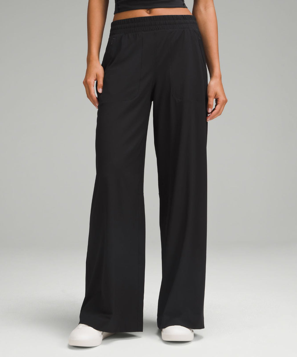 Swift Mid-Rise Wide-Leg Pant Black