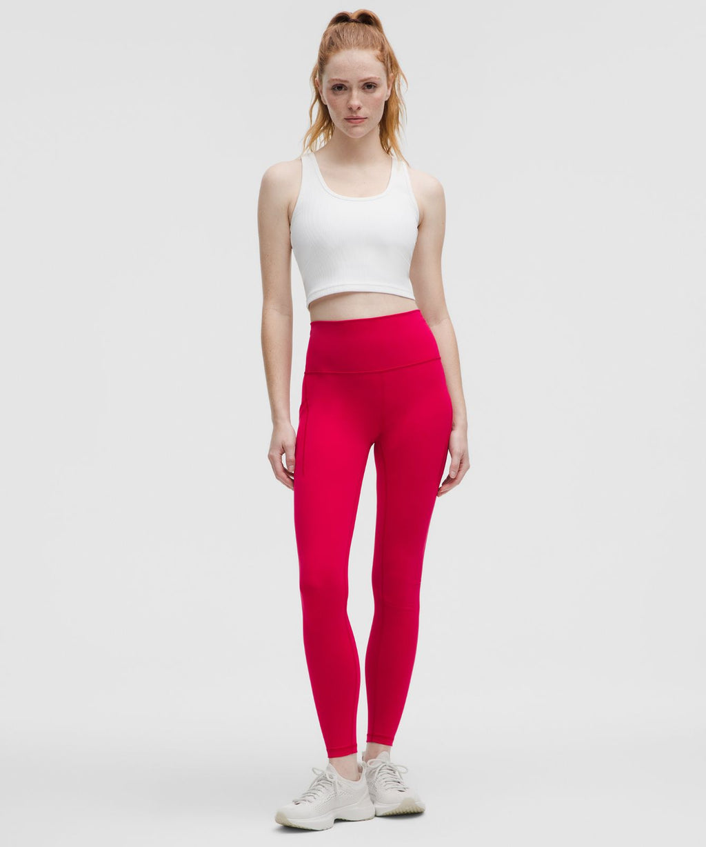 Wunder Train High-Rise Tight with Pockets 28" Pink Dragonfruit