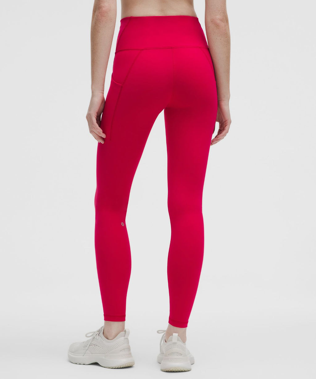 Wunder Train High-Rise Tight with Pockets 28" Pink Dragonfruit