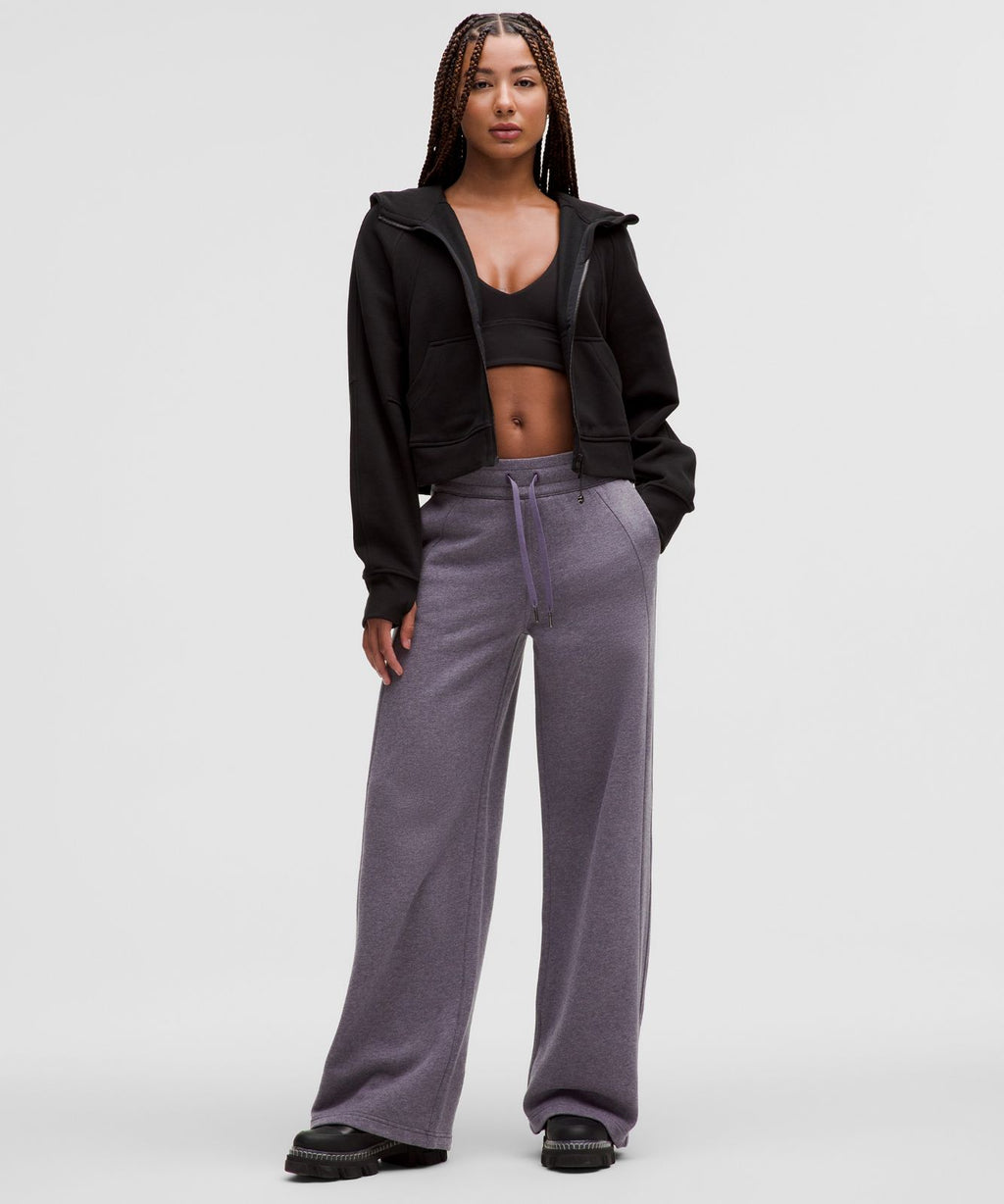Scuba Mid-Rise Wide-Leg Pant *Regular Heathered Nightfall