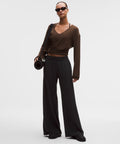 BeCalm Mid-Rise Wide-Leg Pant Black