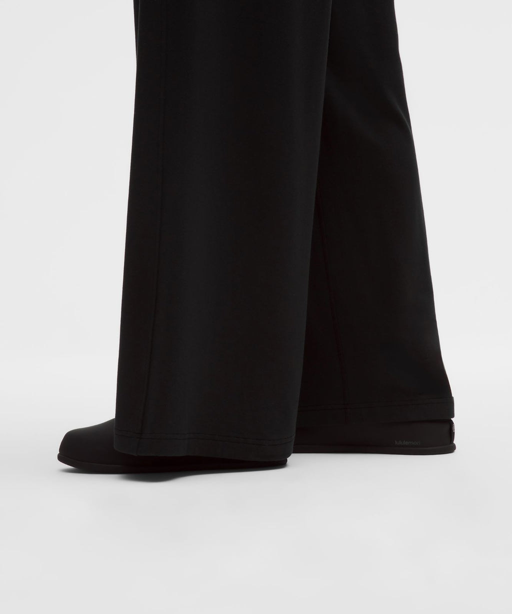 BeCalm Mid-Rise Wide-Leg Pant Black