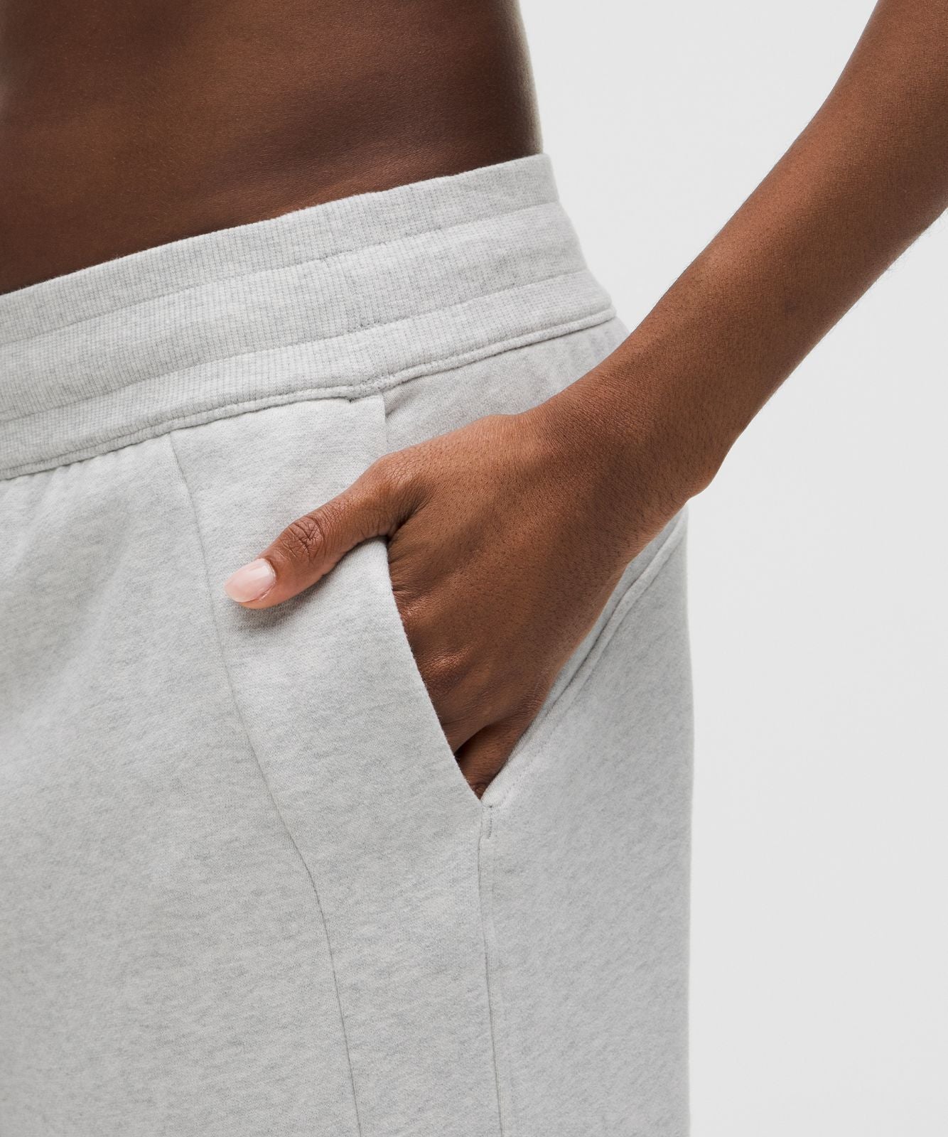 Scuba Mid-Rise Wide-Leg Pant *Regular Heathered Core Ultra Light Grey