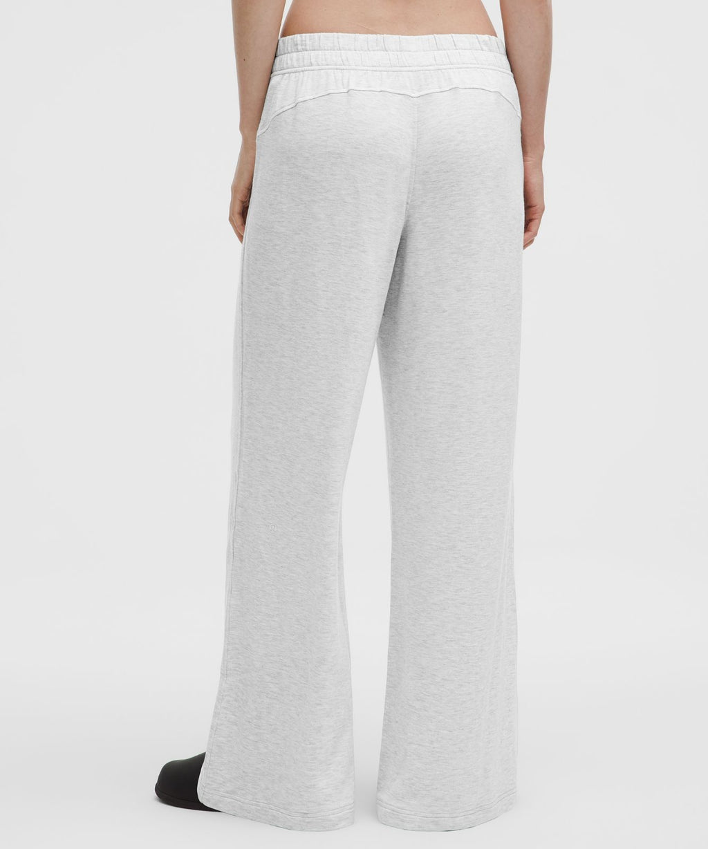 BeCalm Mid-Rise Wide-Leg Pant Heathered Core Ultra Light Grey