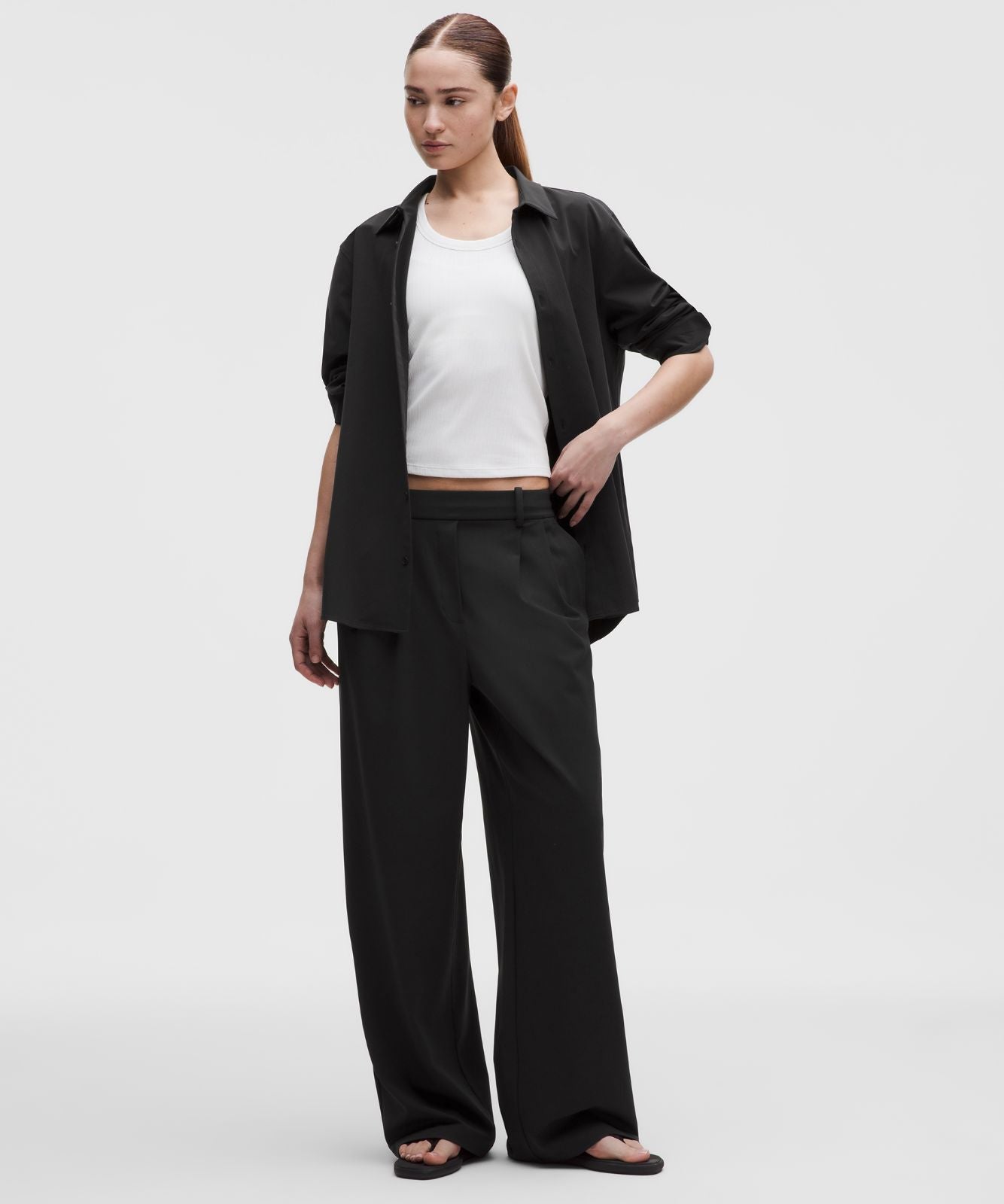 Daydrift High-Rise Wide-Leg Trouser *Regular Black