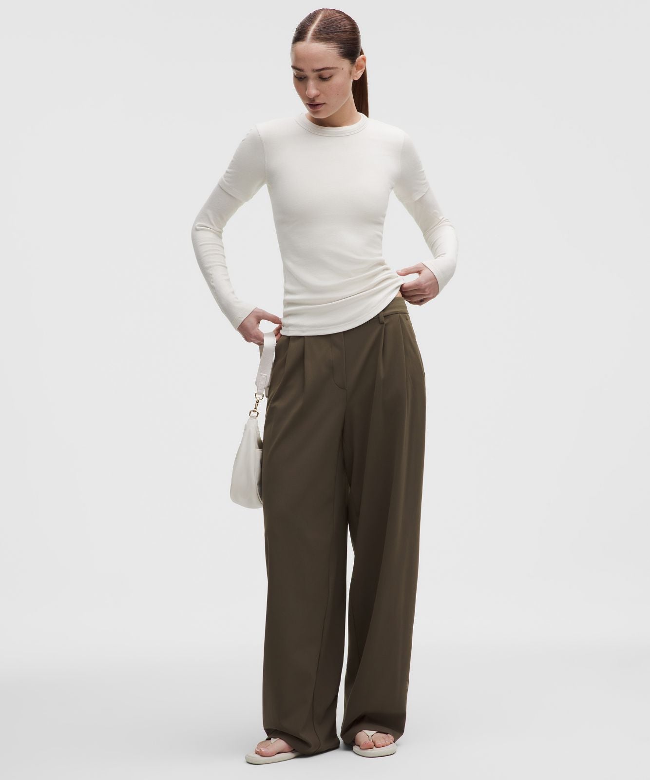 Daydrift High-Rise Wide-Leg Trouser *Regular Olive Brown