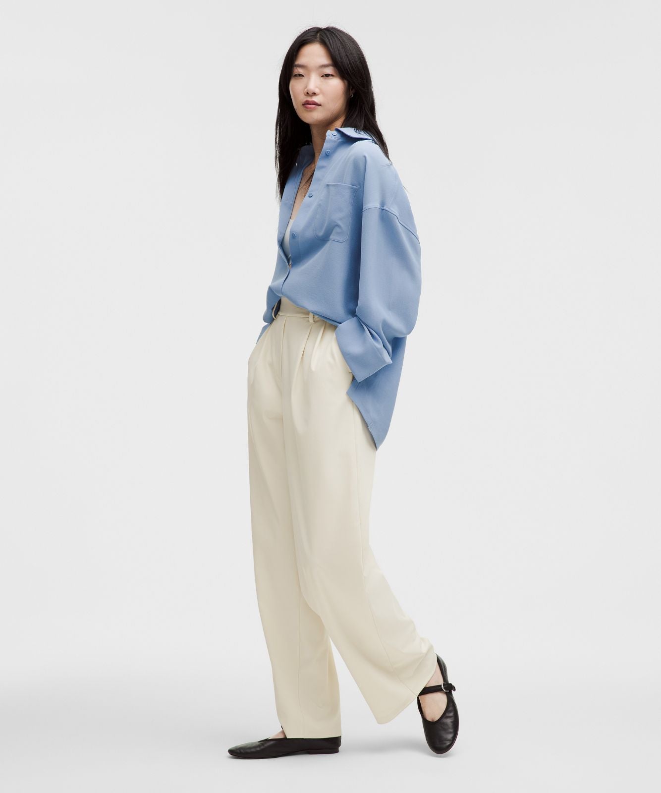 Daydrift High-Rise Wide-Leg Trouser *Regular Light Ivory