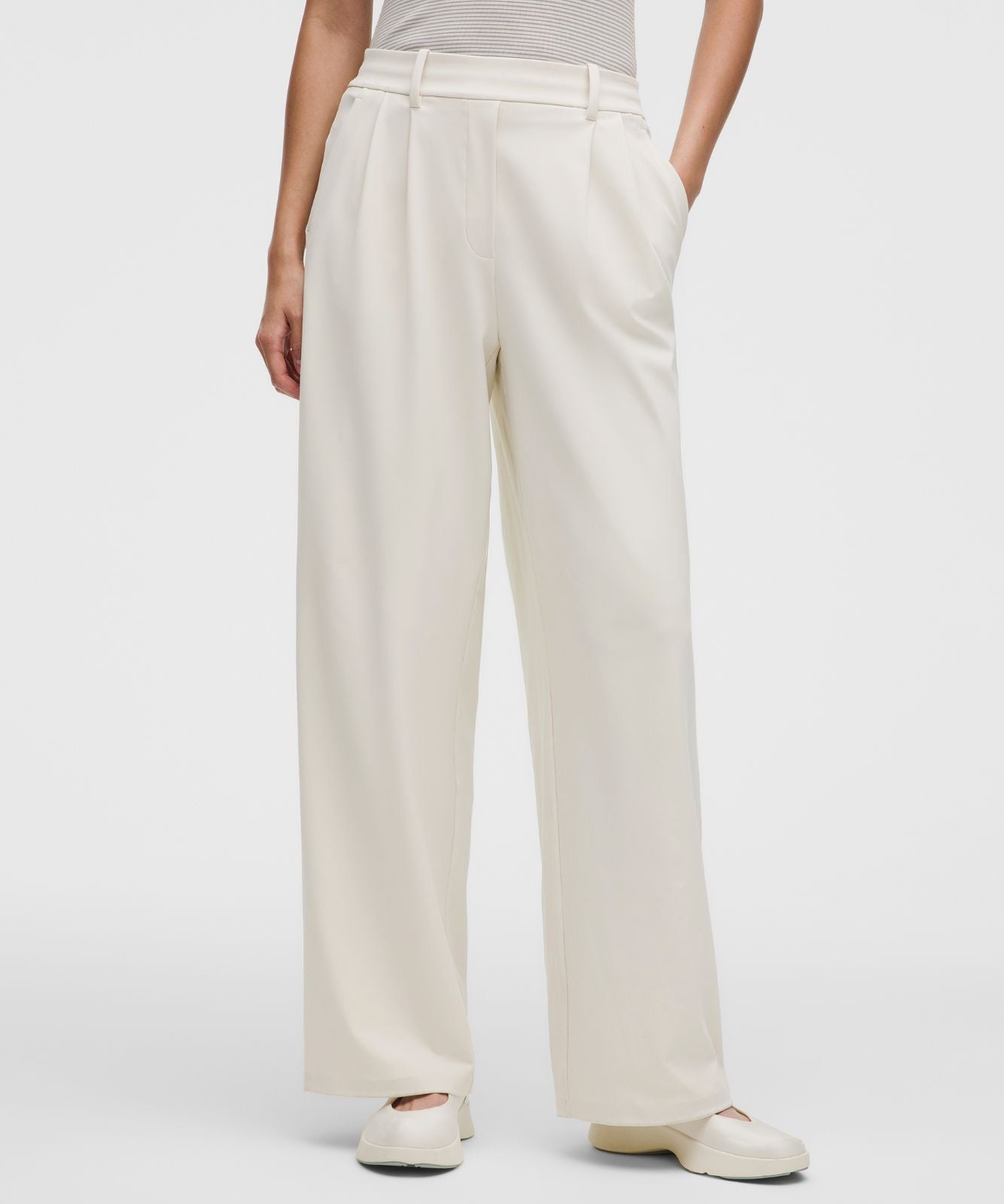 Daydrift High-Rise Wide-Leg Trouser *Short Light Ivory