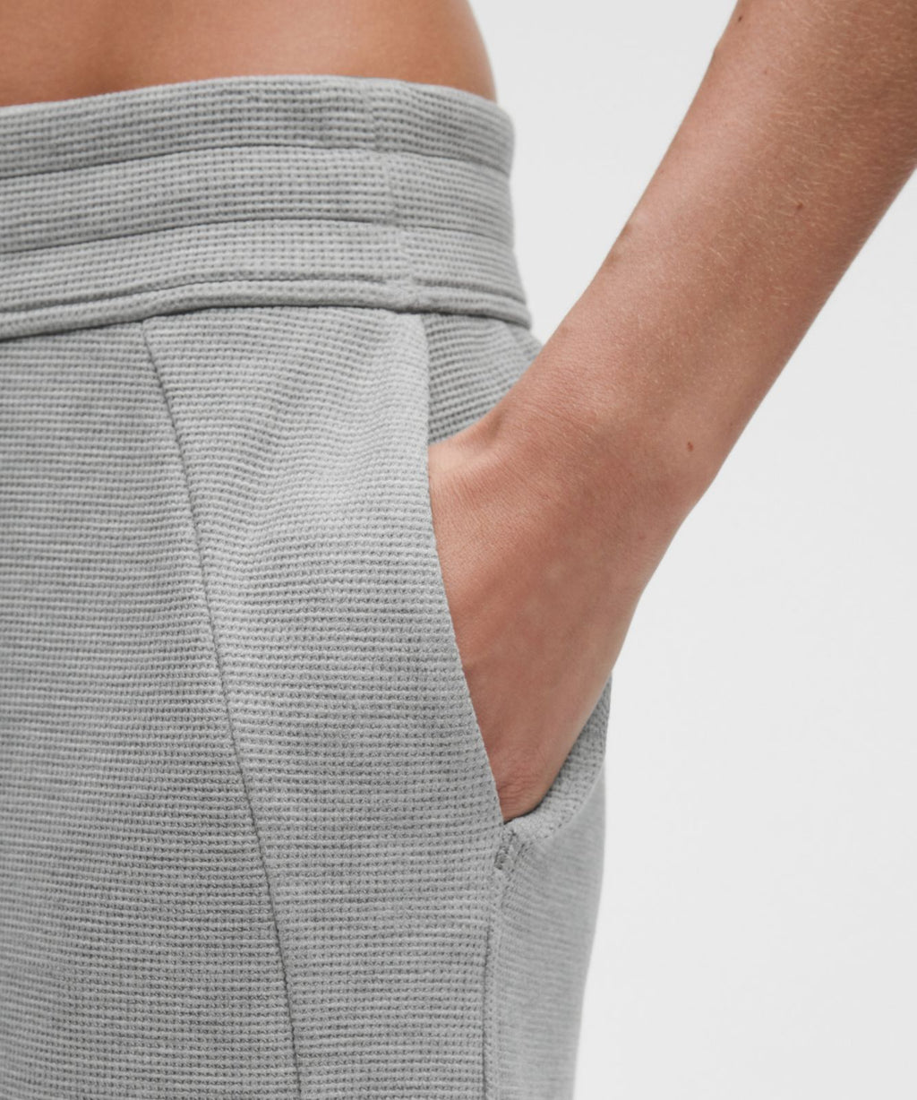 Scuba Mid-Rise Wide-Leg Pant *Waffle Heathered Core Medium Grey