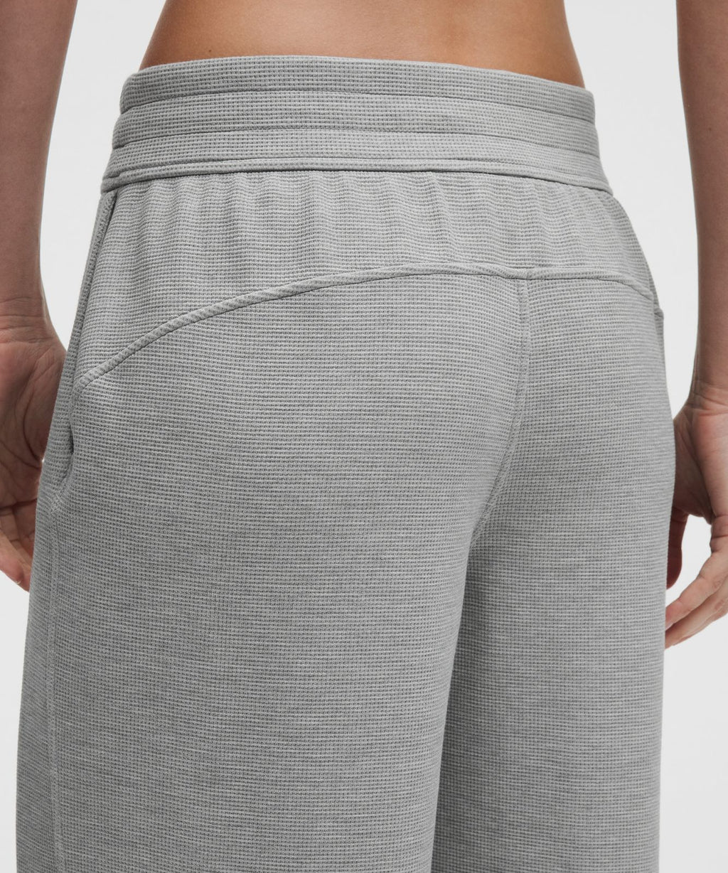 Scuba Mid-Rise Wide-Leg Pant *Waffle Heathered Core Medium Grey