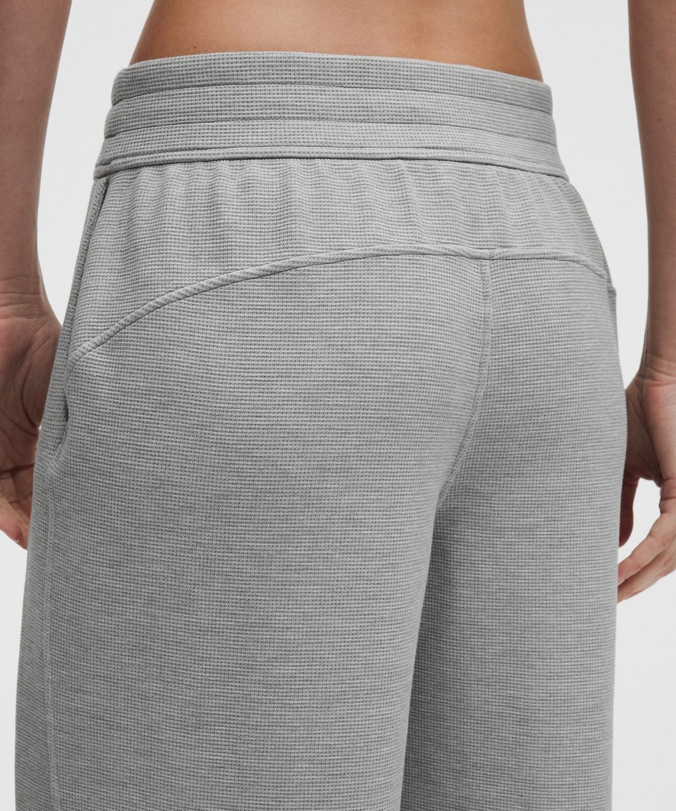 Scuba Mid-Rise Wide-Leg Pant *Waffle Heathered Core Medium Grey