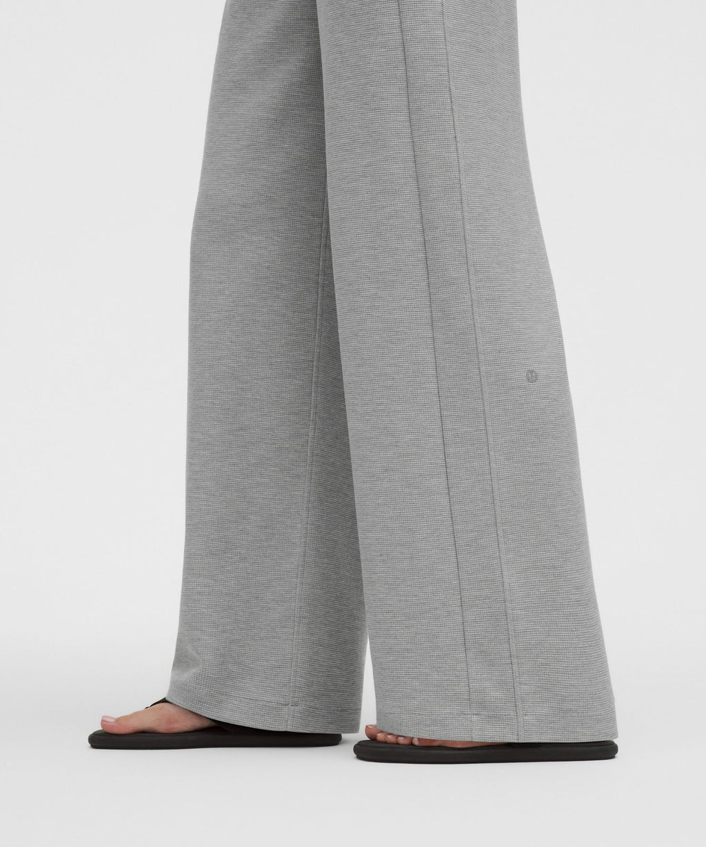 Scuba Mid-Rise Wide-Leg Pant *Waffle Heathered Core Medium Grey