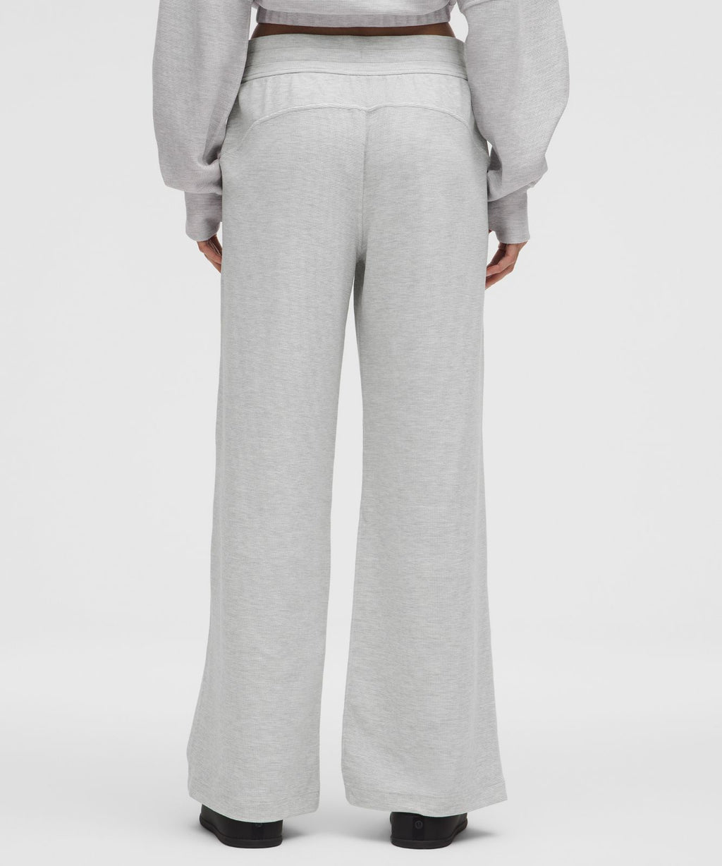 Scuba Mid-Rise Wide-Leg Pant *Waffle Heathered Core Ultra Light Grey
