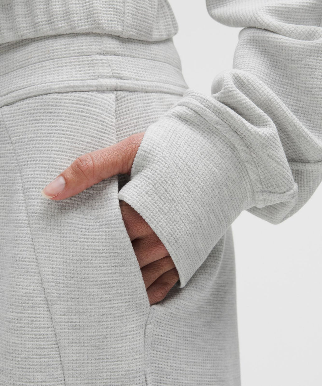 Scuba Mid-Rise Wide-Leg Pant *Waffle Heathered Core Ultra Light Grey