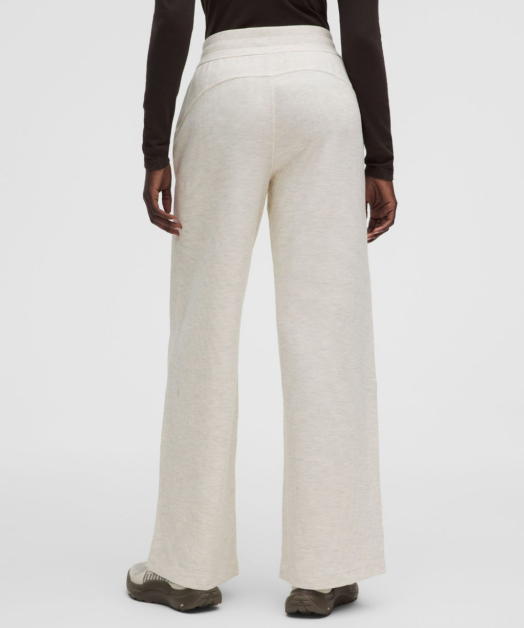 Scuba Mid-Rise Wide-Leg Pant *Waffle Heathered Light Ivory