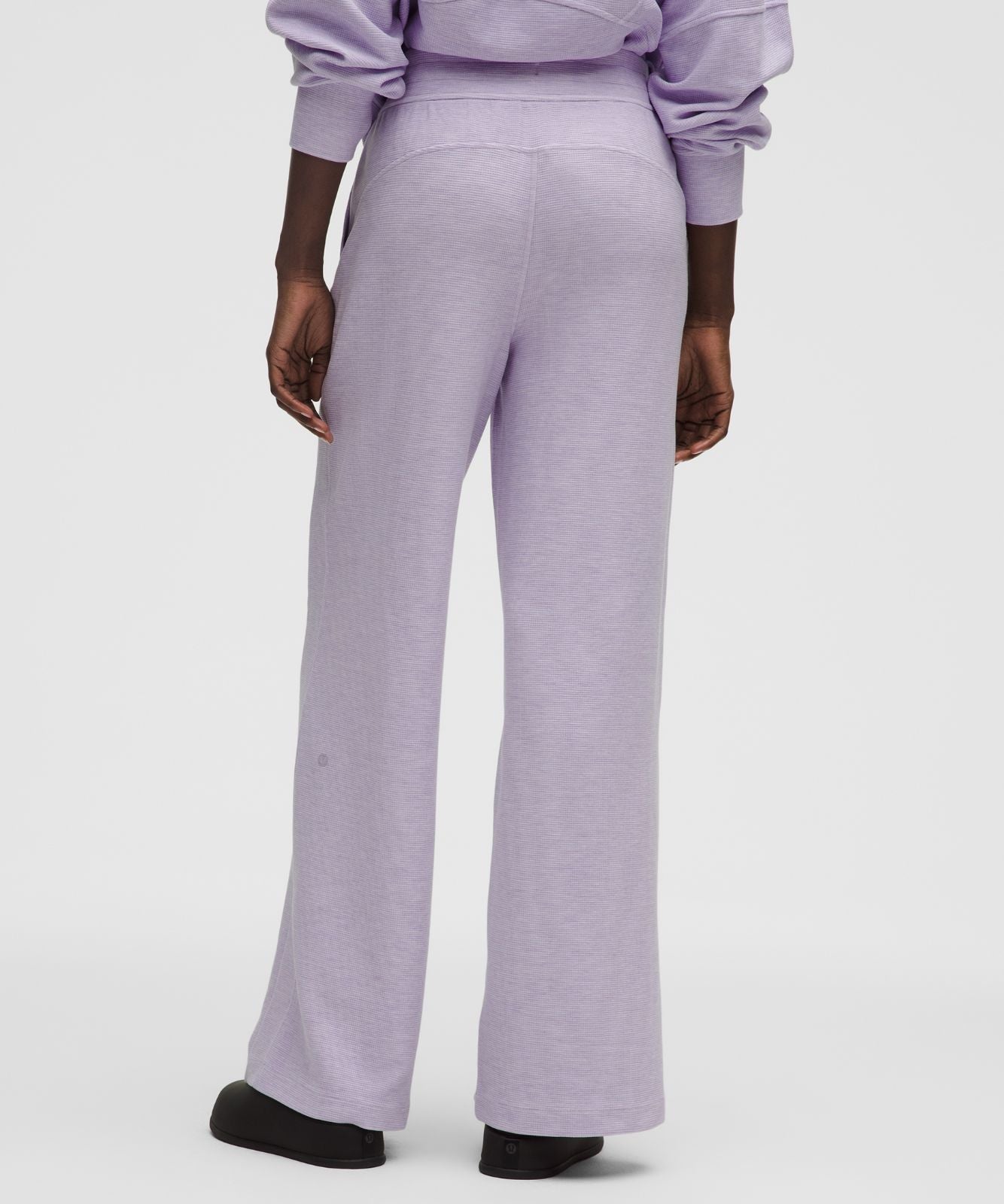 Scuba Mid-Rise Wide-Leg Pant *Waffle Heathered Faint Lavender